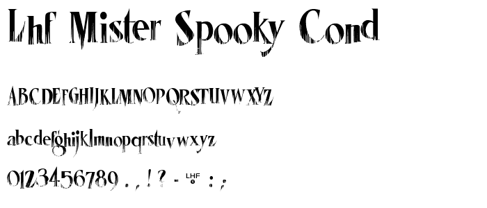 LHF Mister Spooky COND font